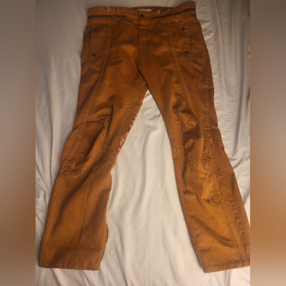 Chloe Ankle Length Utilitarian Pants in Khaki Brown